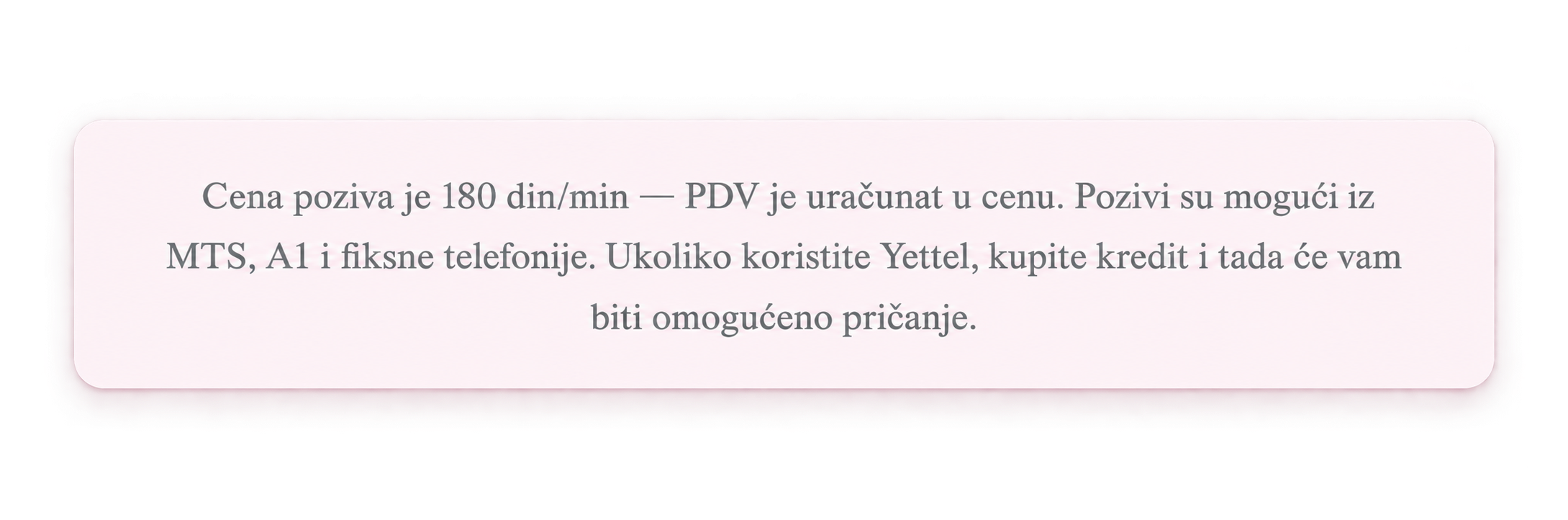 Cena Hotline Beograd